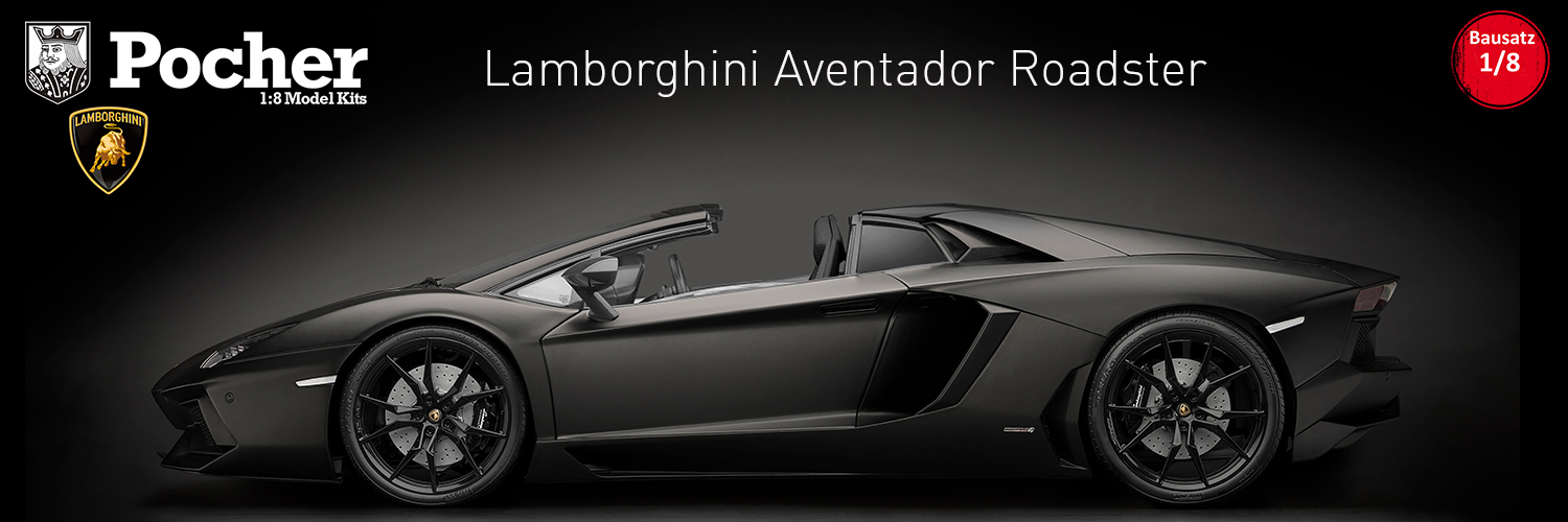 Pocher Lamborghini Aventador LP700-4 Roadster Nero Nemesis 1:8